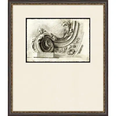 Wendover Art Group Architectural Adornment 2 - Picture Frame Drawing On Paper In White;gray