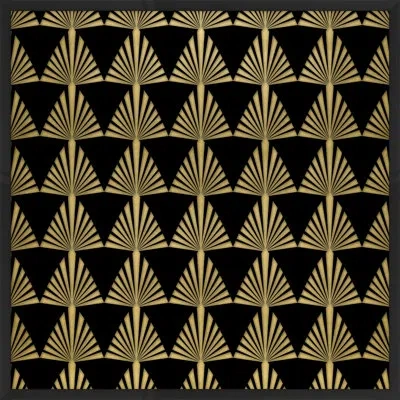 Wendover Art Group Art Deco Design 2 - Picture Frame Graphic Art In Black;gold