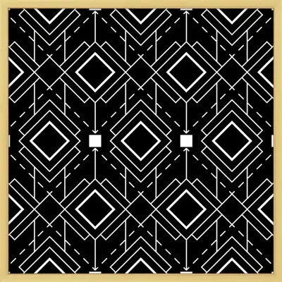 Wendover Art Group Art Deco Design 5 - Picture Frame Graphic Art In Black;white