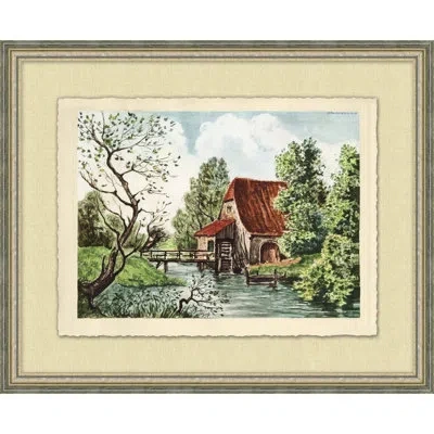 Wendover Art Group Artistic Journey Home 3 - Picture Frame Painting On Paper In Blue;brown;green
