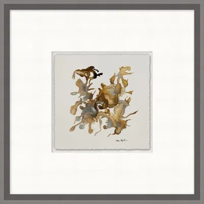 Wendover Art Group Arythmia By Thom Filicia - Picture Frame Painting On Paper In Gray;yellow