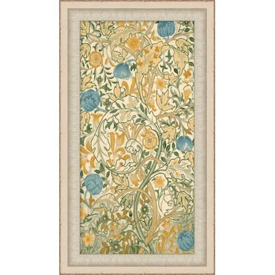 Wendover Art Group Aspirational Textile 3 - Picture Frame Painting On Paper In Blue;yellow