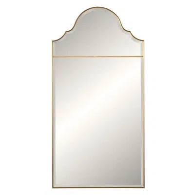 Wendover Art Group Astor Metal Rectangle Mirror In Light Brushed Brass