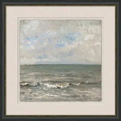 Wendover Art Group Atlantic Coast 2 - Picture Frame Painting On Paper In Blue;gray