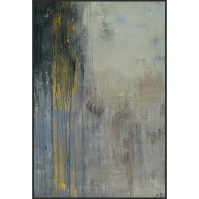 Wendover Art Group Atticus By Thom Filicia - Floater Frame Painting On Canvas In Blue;gray;yellow