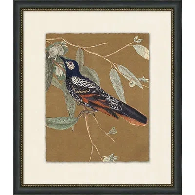 Wendover Art Group Autumn Bird 5 - Picture Frame Painting Print In Black;brown;green