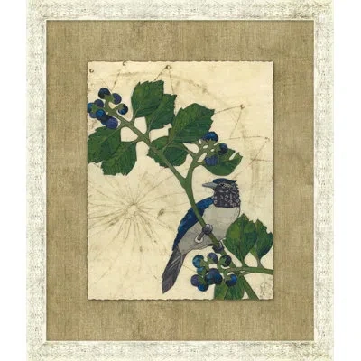 Wendover Art Group Autumn Bird - Picture Frame Painting In Green;beige