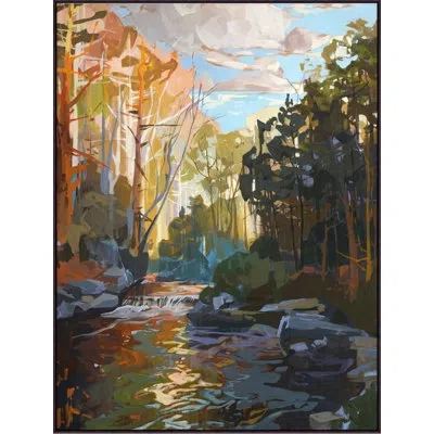 Wendover Art Group Autumn Dawn In Brown,green,blue,gray