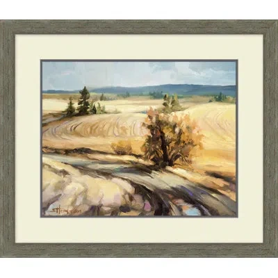 Wendover Art Group Autumn Remembered 3 - Picture Frame Painting On Paper In Blue;brown;yellow