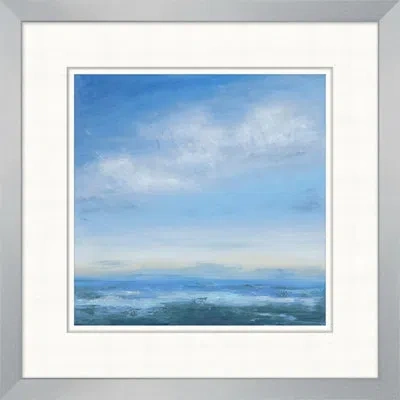 Wendover Art Group Azure Seas - Picture Frame Painting On Paper In Blue;white;beige