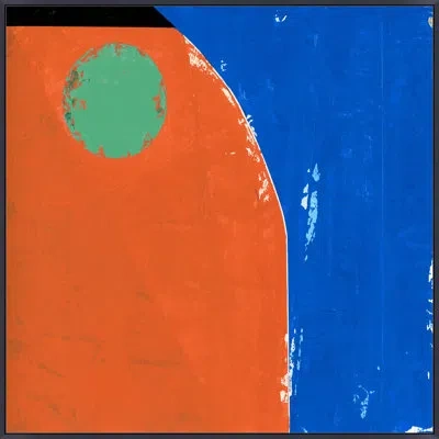 Wendover Art Group Back To Blocks 1 - Floater Frame Print On Canvas In Orange,blue,green