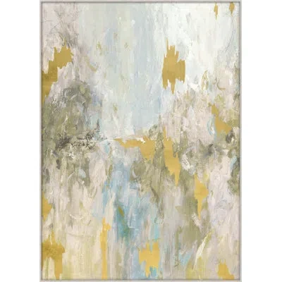 Wendover Art Group Back To The Gypsy 2 - Floater Frame Painting On Canvas In Blue;gray;beige