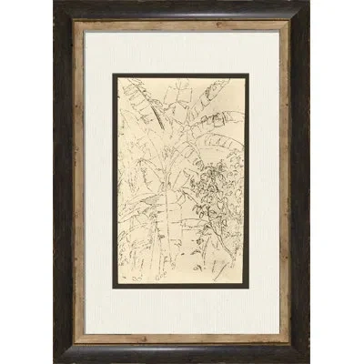 Wendover Art Group Bahamas Travel Study I - Picture Frame Drawing Print On Paper In Black;beige