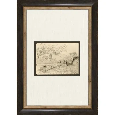 Wendover Art Group Bahamas Travel Study Iii - Picture Frame Drawing Print On Paper In Black;beige