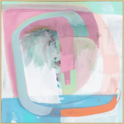Wendover Art Group Balance Of Color 1 By Lillian August - Picture Frame Painting On Canvas In Pink;cream;aqua