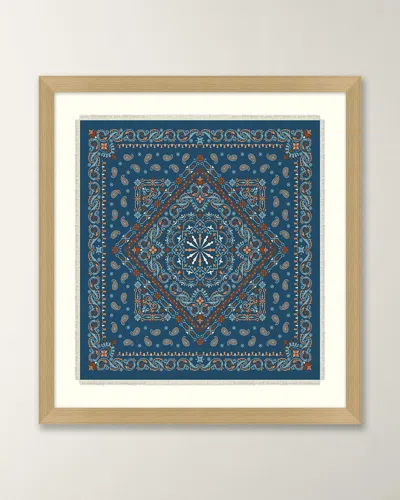 Wendover Art Group Bandana Collection 3 Framed Giclee In Blue