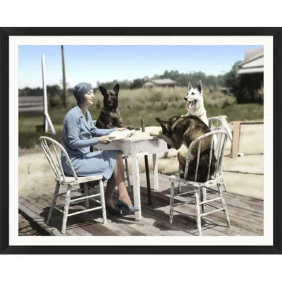 Wendover Art Group Barks And Giggles In Black,blue,white,green