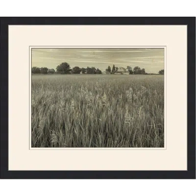 Wendover Art Group Barn And Field Ii - Picture Frame Photograph On Paper In Gray;beige