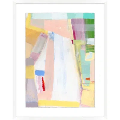 Wendover Art Group Basking And Bathing 1 By Christopher Kennedy - Picture Frame Painting On Paper In White;yellow;purple