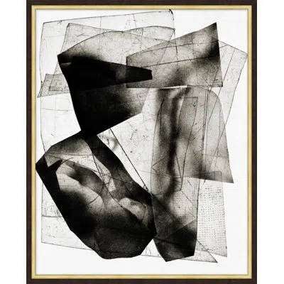 Wendover Art Group Batholith Monoprint 2 By Thom Filicia - Picture Frame Painting On Paper In Black;white