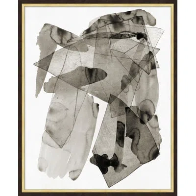 Wendover Art Group Batholith Monoprint 3 By Thom Filicia - Picture Frame Painting On Paper In Black;white;gray