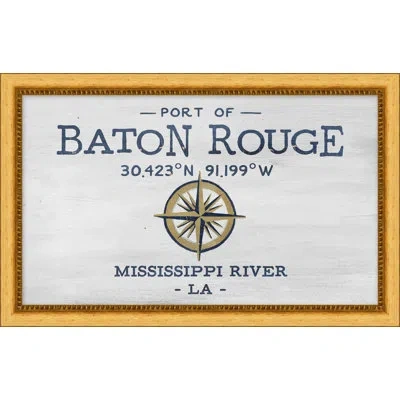 Wendover Art Group Baton Rouge - Picture Frame Textual Art On Paper In Black;navy;light Gray