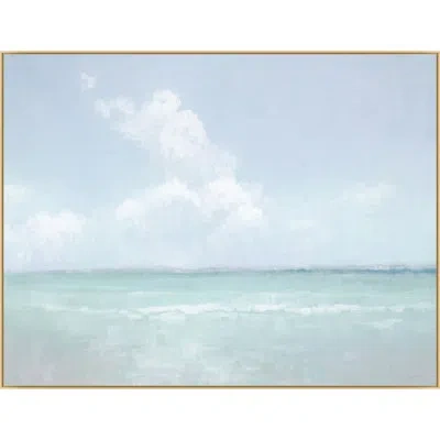 Wendover Art Group Beach Life - Floater Frame Print On Canvas In Blue,white