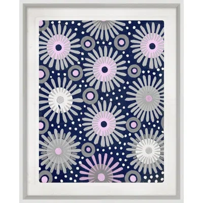 Wendover Art Group Bermuda Pink And Navy 5 - Picture Frame Graphic Art In Beige;pink;navy