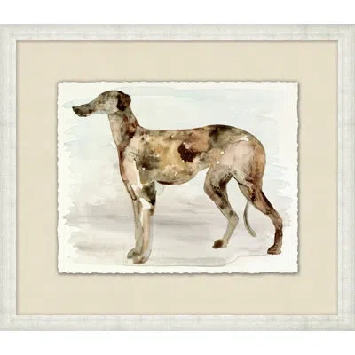 Wendover Art Group Best Friend 3 - Picture Frame Painting On Paper In Brown;gray;beige