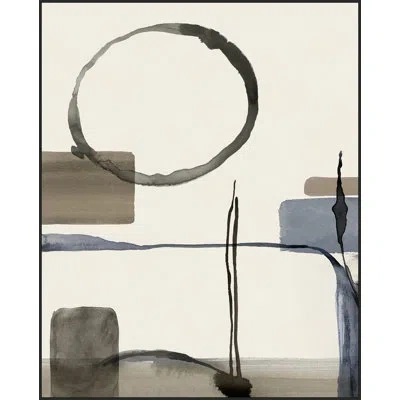 Wendover Art Group Between States 2 By Thom Filicia - Floater Frame Painting On Canvas In Blue;gray;beige