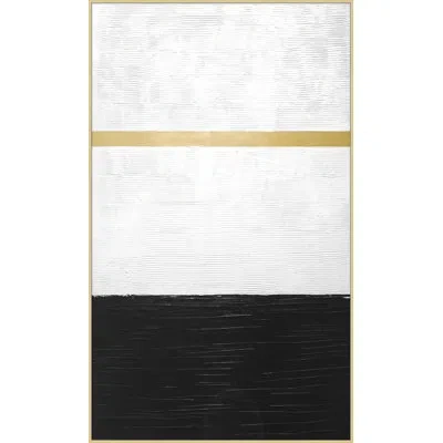 Wendover Art Group Black And Gold 1 By Thom Filicia - Floater Frame Painting On Canvas In Black;white;gold
