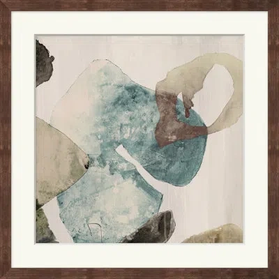 Wendover Art Group Blanched 3 - Picture Frame Painting On Paper In Blue;beige