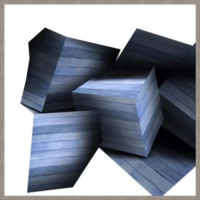 Wendover Art Group Blocked 1 By Thom Filicia- Picture Frame Photograph On Paper In Blue;navy