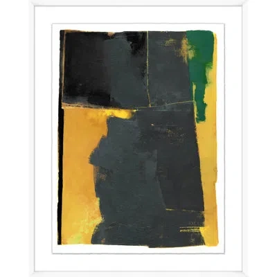 Wendover Art Group Blocks Of Color - Picture Frame Painting On Paper In Black;yellow