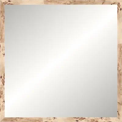 Wendover Art Group Blonde Burl Mirror In Brown