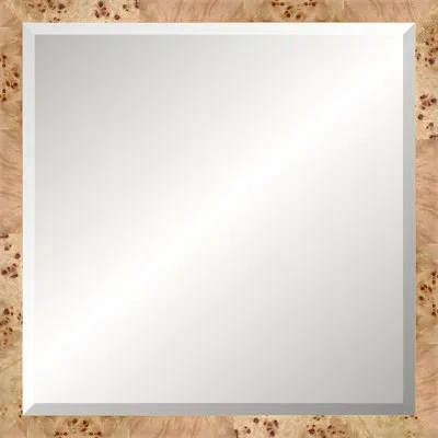 Wendover Art Group Blonde Burl Mirror In Brown