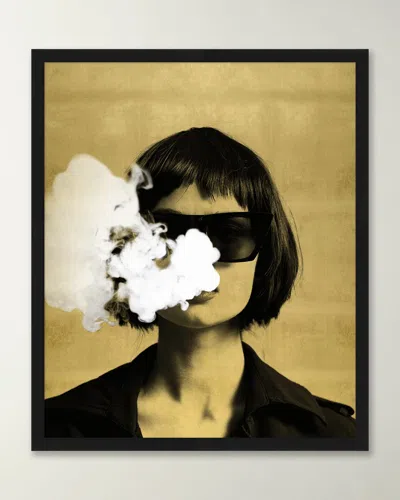 Wendover Art Group Blowing Smoke Framed Giclee In Black