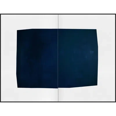 Wendover Art Group Blue Blocks By Lillian August - Floater Frame Print On Canvas In Black