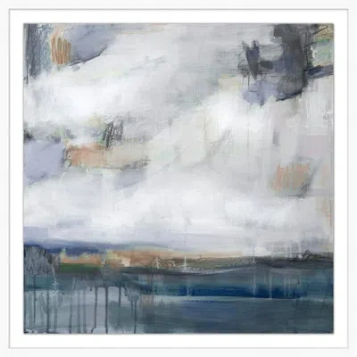 Wendover Art Group Blue Blush 1 In White,blue,orange