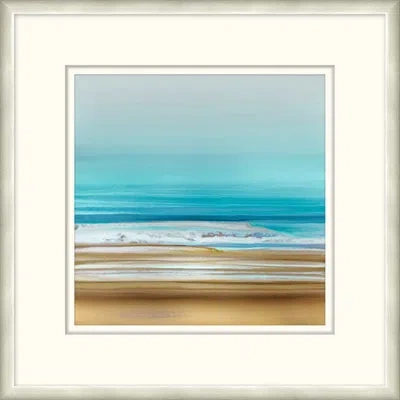 Wendover Art Group Blue Horizon 3 - Picture Frame Painting On Paper In Blue;brown