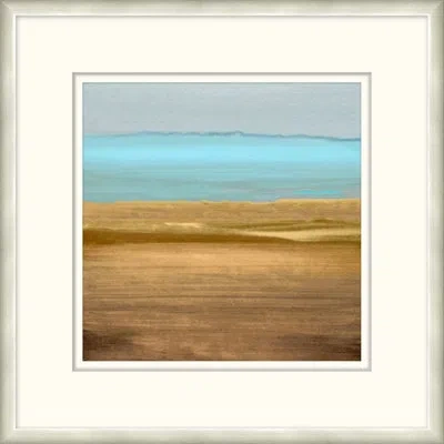 Wendover Art Group Blue Horizon 4 - Picture Frame Painting On Paper In Blue;brown;gray