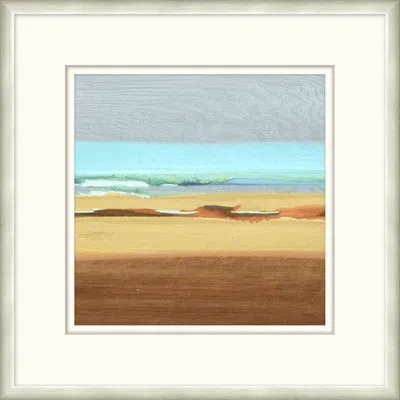 Wendover Art Group Blue Horizon 5 - Picture Frame Painting On Paper In Blue;brown;gray