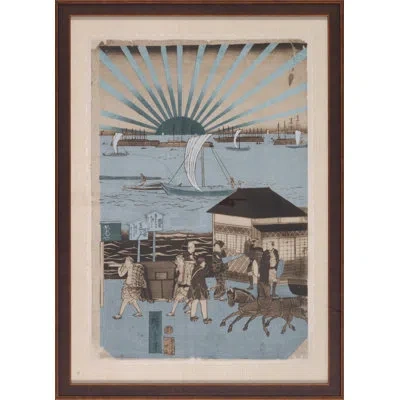Wendover Art Group Blue Horizon Series I - Picture Frame Graphic Art On Paper In Blue;brown