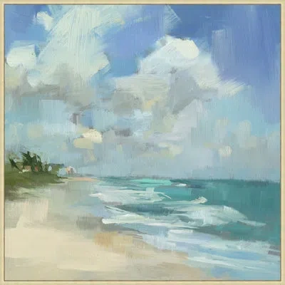Wendover Art Group Blue Hues - Floater Frame Painting Print On Canvas In Blue;brown;green