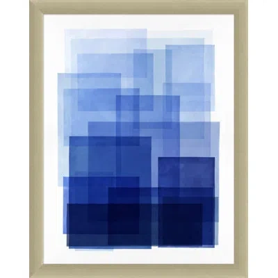 Wendover Art Group Blue Layer 1 - Picture Frame Painting On Paper In Blue;white