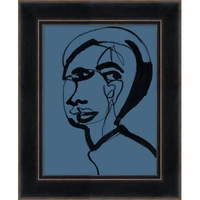 Wendover Art Group Blue Portrait 2 In Blue,black
