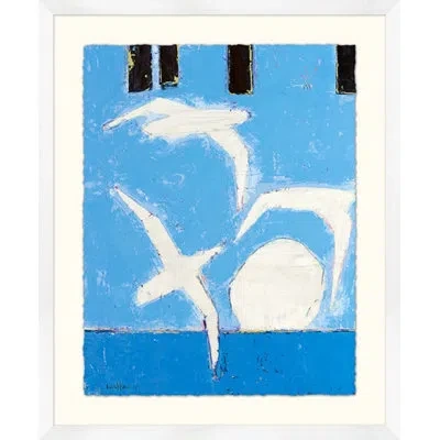 Wendover Art Group Blue Skies - Picture Frame Painting On Paper In Blue;black;white
