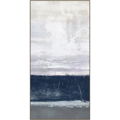 Wendover Art Group Blue Springs 2 - Floater Frame Painting On Canvas In Blue;gray