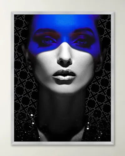 Wendover Art Group Blue Visor Framed Giclee In Black