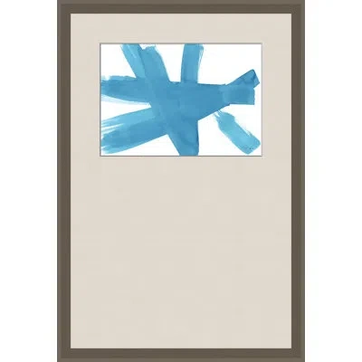 Wendover Art Group Blue Whisper 1 By Thom Filicia - Single Picture Frame Painting In Blue;white;beige